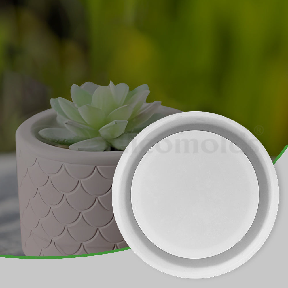 SILICOMOLDS-3.5" Mermaid scales planter molds-URP270PM